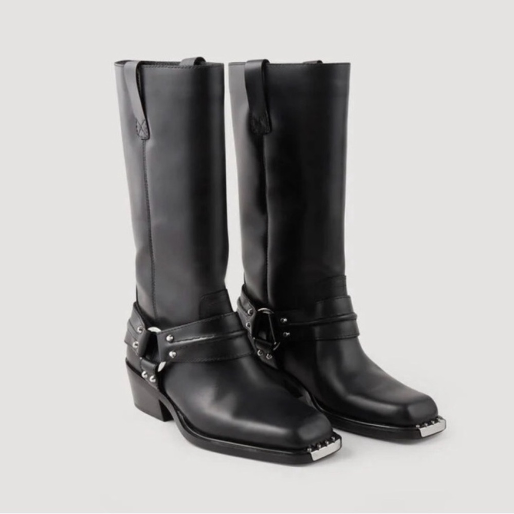 [sold] Sandro Paris Harness Boots 39